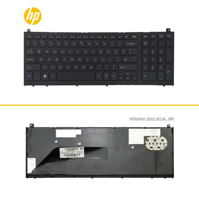 کیبورد لپ تاپ HP 4520 بدون فریم و رنگ مشکی با اینتر کوچک + قیمت و خرید کیبرد لپ تاپ با قیمت مناسب و کیفیت بالا + ضمانت کالا